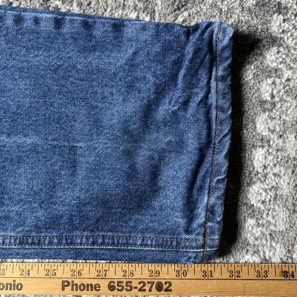 Carhartt FR Flame Resistant Straight Leg Blue Jeans Mens 42x32 FRB160 DNM Denim - Picture 8 of 12